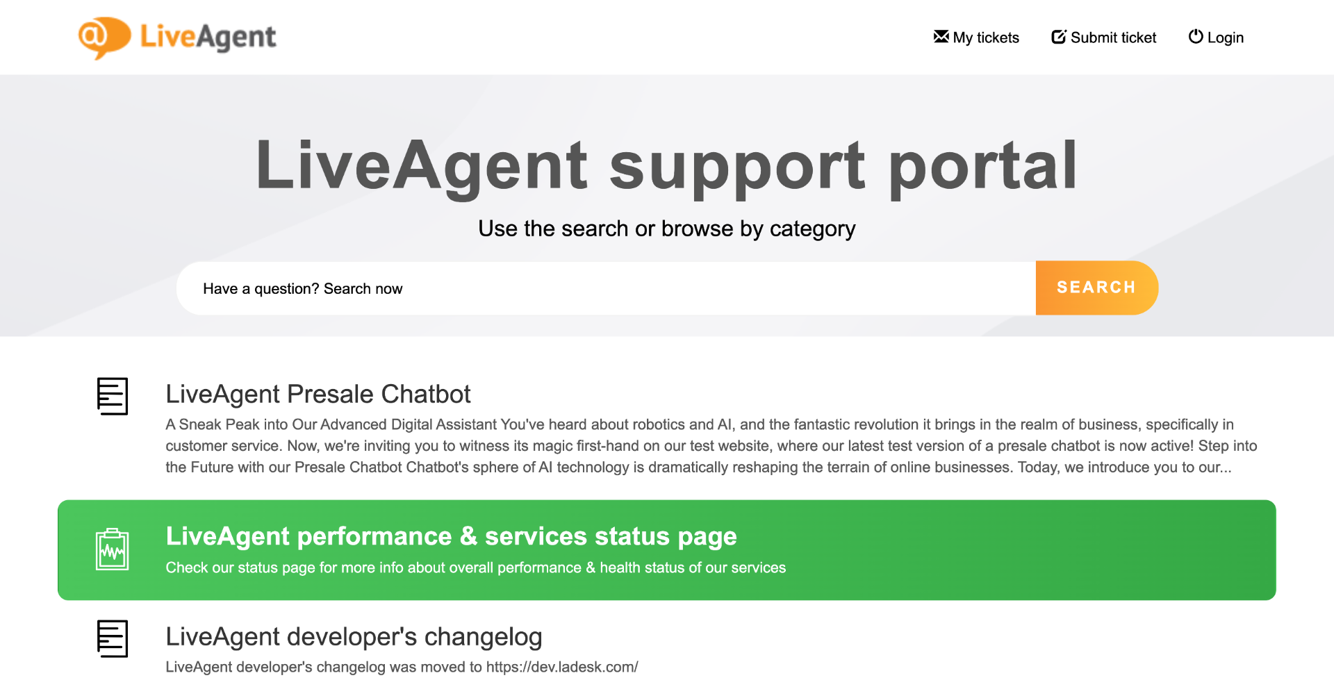 Live agent support portal