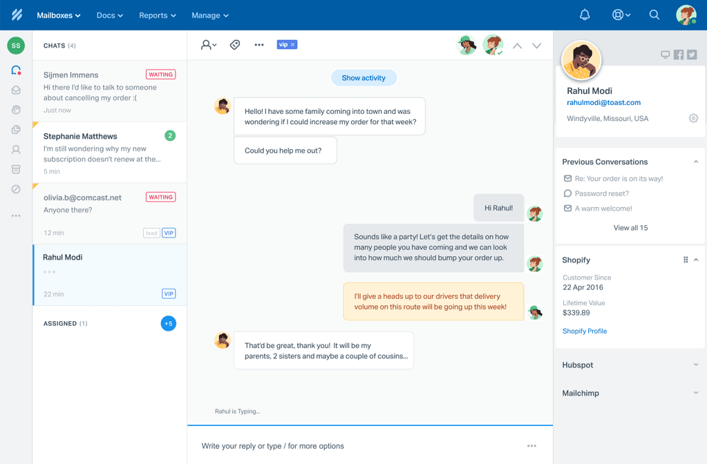 HelpScout - Best for Internal Collaboration & Communication 
