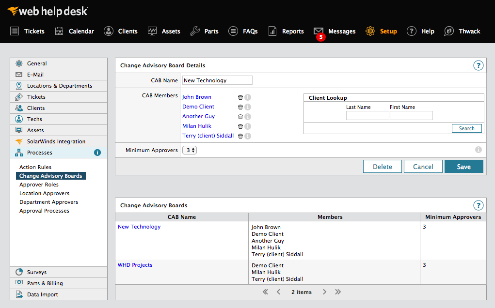 SolarWinds Service Desk - Best for Service Level Management 