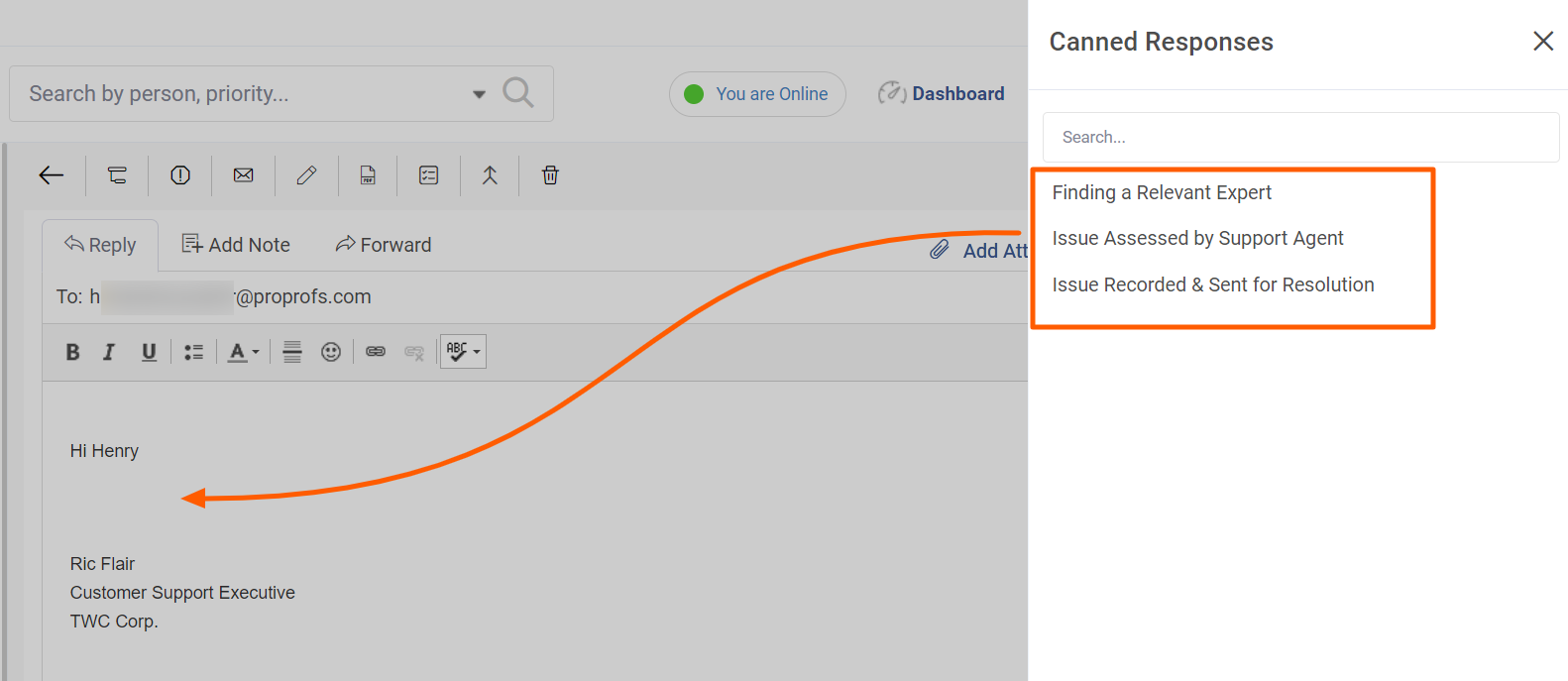 Canned responses HD