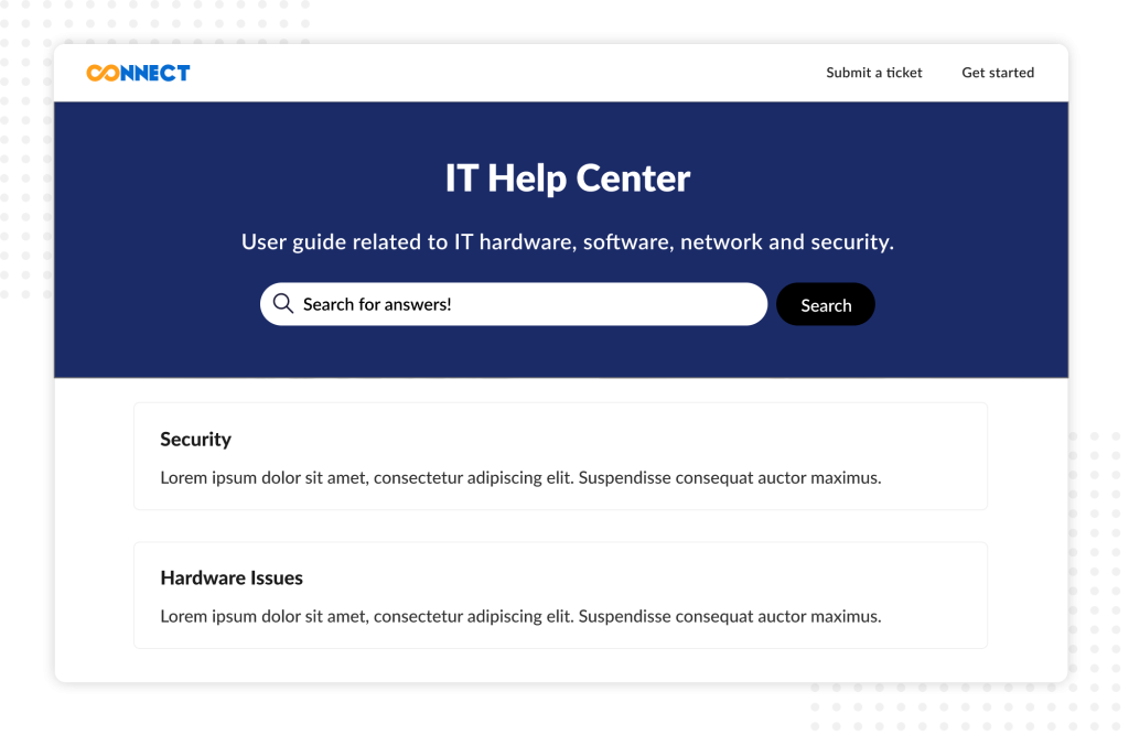 IT Help center