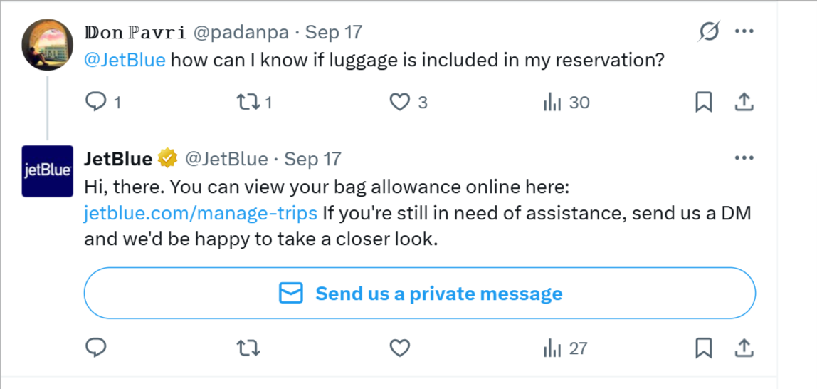 Customer retention example
