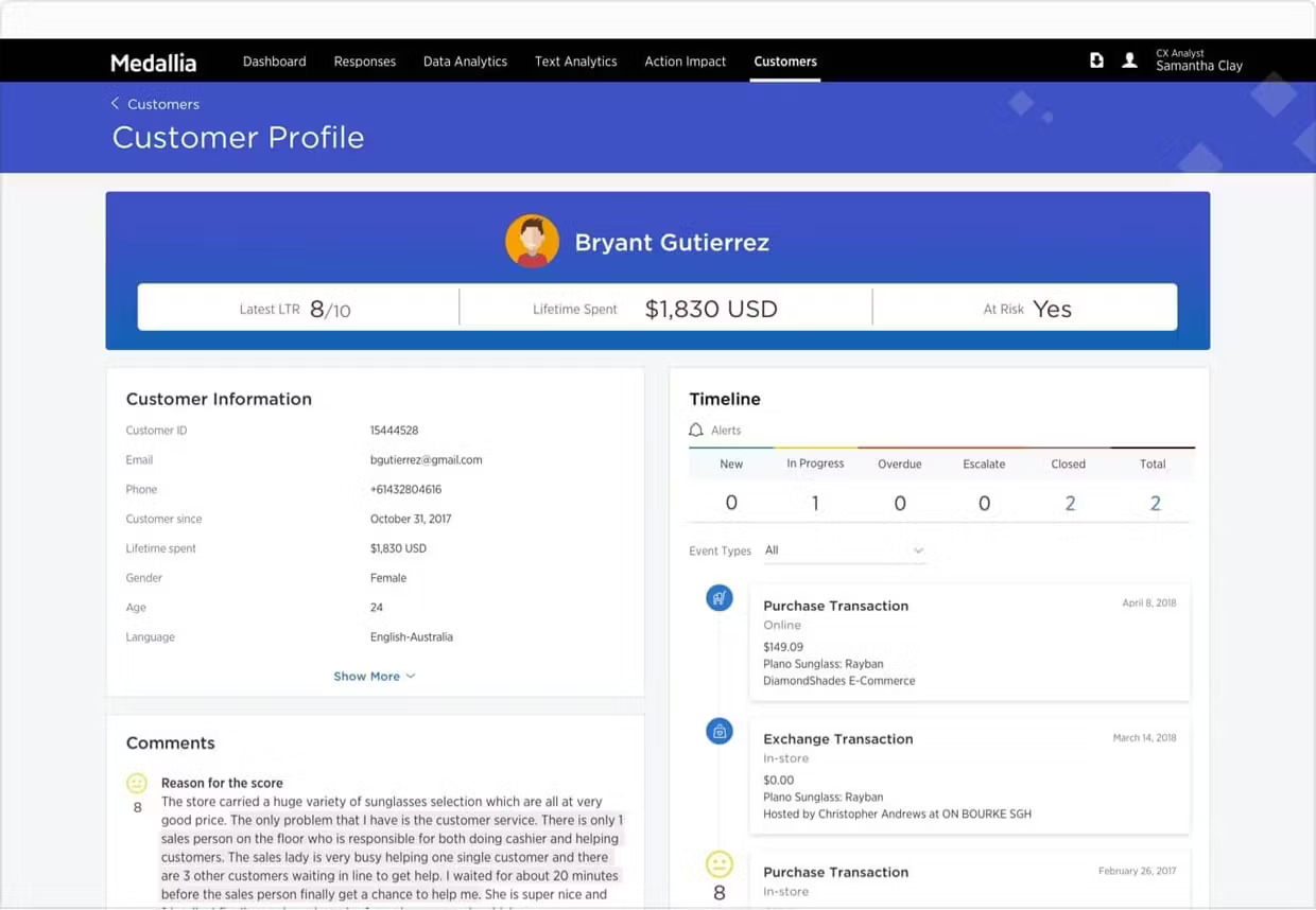 Medallia - customer success tool