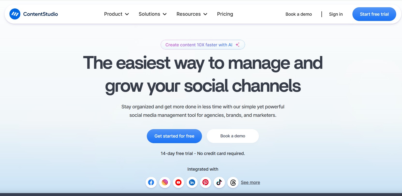 ContentStudio - social media SaaS tool